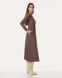 Kleid | Recycled Regular-Travelqualität | Tami Long Sleeve | Cacao