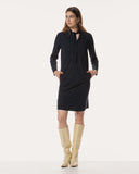 Kleid | Recycled Regular-Travelqualität | Nayomi | Black-Blue