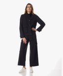 Jacket | Bonded Travel | Sanami | Black-Blue