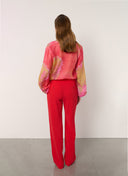 Pants | Crepe | Rawy Crepe | Coral Red