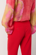 Pants | Crepe | Rawy Crepe | Coral Red