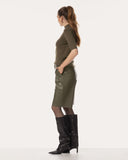 Shorts | Veganleder-Qualität | Kaori | Khaki Green