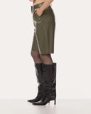 Shorts | Veganleder-Qualität | Kaori | Khaki Green