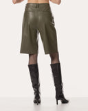 Shorts | Veganleder-Qualität | Kaori | Khaki Green