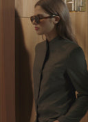 Jacket | Jersey Wool Blend | Celia | Antra/Black Stripe