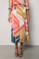 Skirt | Satin Viscose Dessin | Mitsuki | Colorfull Blocks - shop_name