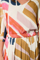 Skirt | Satin Viscose Dessin | Mitsuki | Colorfull Blocks - shop_name