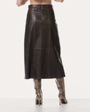 Skirt | Lamb Leather | Emyla | Brown