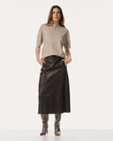 Skirt | Lamb Leather | Emyla | Brown