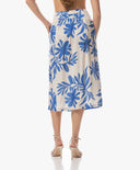 Skirt | Satin Viscose Dessin | Mitsuki | Ocean Bloom - shop_name