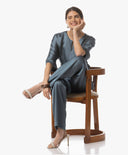 Top | Satin Polyester | Omika | Shark satin