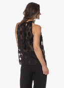 Top | Viscose Polyester | Wakaba Dessin | Black Dot