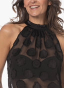 Top | Viscose Polyester | Wakaba Dessin | Black Dot