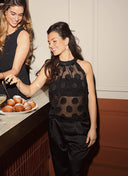 Top | Viscose Polyester | Wakaba Dessin | Black Dot