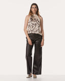 Top | Satin Viscose Stretch | Wakaba Dessin | Blossom Branch